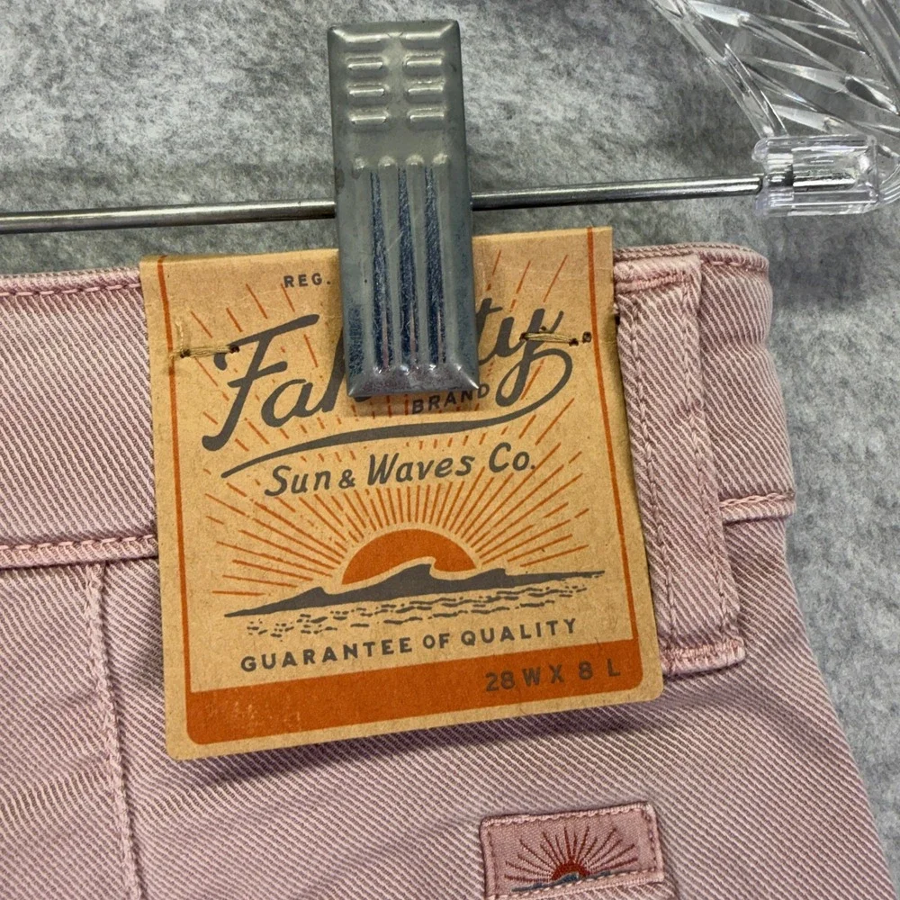 Faherty Chino Shorts Mens 28 Pink Coastline Tailored 8 Inch Inseam Casual